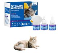 Genérico Difusor de Feromonas Calmantes para Perros: （Difusor de Feromonas para Gatos） Olvídate de Las Peleas y los Bufidos, Dile Adiós al Marcaje con Orina (C)