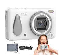 Genérico Digital Camera, 4k HD Camcorder, Small Photography Device, 18x Zoom for Close-Ups, Anti-Shake Autofocus for Stability, Vlogging Travel Wedding Birthday Use, 2.4-Inch Screen, Black