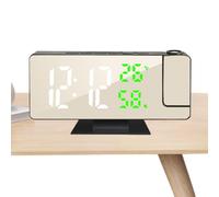 Genérico Digital Clock Large Display | Non Ticking Alarm Timepiece | LED Electric Alarrm Timer Mirror for Makeup with Diming Mode | Ideal for Bedside, Bedroom, Office, Snooze