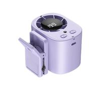 Genérico Digital Display Clip Fan, 8.4x7.4x6.3cm, Portable ABS Cooling, Handheld Travel Accessory, Small Personal Fan, Air Cooling, Traveling, Outdoor Commuting