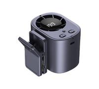 Genérico Digital Display Clip Fan, 8.4x7.4x6.3cm, Portable ABS Cooling, Handheld Travel Accessory, Small Personal Fan, Air Cooling, Traveling, Outdoor Commuting
