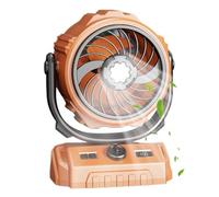 Genérico Digital Display Oscillating Camping Fan - Master Your Comfort Anywhere | 100 Wind Speeds & Built-in Light | 270° Oscillation | Ideal Rechargeable Fan for Fishing, BBQ, and Outdoor Travel