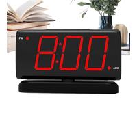 Genérico Digital LED Clock - Red Digits Display, 14 cm High Brightness Timepiece, Universal Indoor Desks Hardware, 180 g PP Synthetic Polymer Body | Timekeeping Aid for Offices and Classrooms