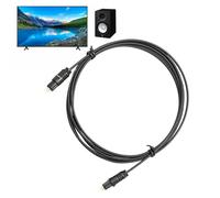Genérico Digital Optical Audio Cable - 1.5m Fiber Optic, Metal Plug Connector, High-Quality Signal Transmission, Flexible Jacket Design | Home Theater System, TV Sound Bar, Speaker Setup, Connection