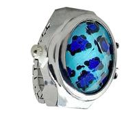 Genérico Digital Ring Watch - Vintage Gem Finger Ring Watches, Retro Gemstone Mini Watch, Leopard Print Rings Watches, Lightweight Open Rings For Women, Fashion Supplies For Birthday, Valentine's Day