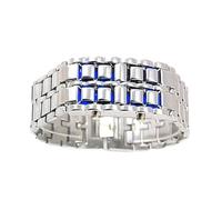 Genérico Digital Watch - Stainless Steel Double LED Screens Accurate Device, LED Waterproof Digital Watch for Family Friends, Office, Social Events, Holiday, Indoor, Outdoor, and Home Use