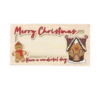 Generico Dinero de Navidad - Divertido monedero de madera para fiestas | Dinero de Navidad para dinero en efectivo | 7 x 3,5 pulgadas Decoraciones lindas para mamá, papá, amigos