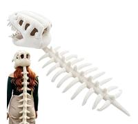 Genérico Dino Skeleton Costume,Soft Funny Wearable Headpiece Doll,Dinosaur Headpiece Skeleton Toy | for Women Men Boys Kids Children Adults Home House Bedroom