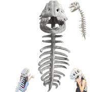 Genérico Dinosaur Costume - Dinosaur Skeleton Plush Costume, Wearable Soft Fossil Outfit, Comfort Easy to Wear, for Kids & Adults (29.5in,without sound)