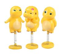 Genérico Dinosaur Decoration for Room, Shaking Head Animal Toy, ABS 3PCS Cute Cartoon Auto Ornament, Portable for Car Dashboard and Bedrooms, 1.57x3.15 Inches