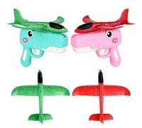 Genérico Dinosaur Foam Glider Launcher Toy, Foam Glider Airplane Launcher Toy Dual Flight Modes, Fun Outdoor Flying Catapult Toy - Fun Birthday Gifts & Party Favors (2PCS * C)