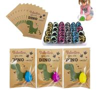 Genérico Dinosaur Hatching Eggs | 24 Pack Dinosaur Growing Eggs | Hatching Egg Grow In Water Crack With Assorted Color, Valentines Day Toy Party Favors For Over 3 Years Old