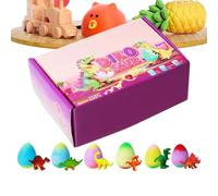 Genérico Dinosaur Hatching Eggs - 6 Pieces Hatching Toys, Holiday Basket Stuffers with Grow in Water Surprise, Kids Dinosaur Egg Toy, Educational Sensory Play Toy, Party Favor Gift Set for Boys Girls