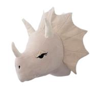 Genérico Dinosaur Plush Wall Decor 3D Head Ornament, Soft Mounted Animal Decoration, Cute Kids Room Hanging Accent, Interior Display Piece | Adorable Nursery And Bedroom Decoration For Children