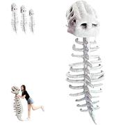 Genérico Dinosaur Skeleton Plush Costume Wearable Soft Fossil Outfit, Dinosaur Skeleton Costume, Com-fortable to Wear, for Both Children and Adults (Extra large,sound)
