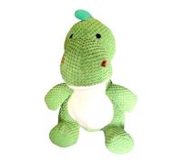 Genérico Dinosaur Squeaky Dog Chew Toy, Plush and PP Cotton Material, Interactive Teether For Small, Medium, Large Dogs, Green, Black/Blue 18.9x5.51x4.33 Inches