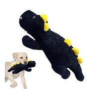 Genérico Dinosaur Squeaky Dog Chew Toy, Plush and PP Cotton Material, Interactive Teether For Small, Medium, Large Dogs, Green, Black/Blue 18.9x5.51x4.33 Inches