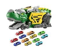 Genérico Dinosaur Truck with Cars 12 Mini Cars Double Track Portable Handle