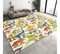 Genérico Dinosaurio Alfombras Salon Grande Dibujos Animados Alfombras de habitacion Moderna Pelo Corto para Salón Alfombra de Juegos Dormitorio Felpudo Entrada Casa 60x90 cm D-99