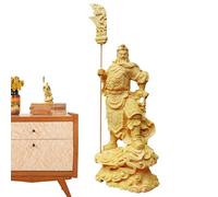 Genérico Dios De La Estatua De La Riqueza, Estatua De Riqueza China, Guan De Madera Yu Hogar -, De Historia, Escultura, Afortunados para La Decoración Escritorio, Es