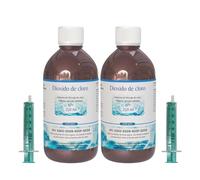 Genérico Dióxido de Cloro 3000 ppm - CDS | CDL - Envasado en Botella de Cristal Ámbar - 2 Botellas 250ml = 500ml - Compra Ahorro - Fabricado en España
