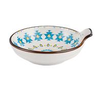 Genérico Dipping Bowl, Side Dish Bowl, Bohemian Ceramic Sauce Dish, Handcrafted Glazed Finish, Compact Design for Snacks Sushi Condiments Parties Weddings Home Restaurant Use, 1 Piece