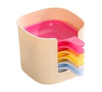 Genérico Dipping Bowls, Small Sauce Plates, 3.62x4.92x3.15 inches, 6 Piece Reusable Condiment with Stand, Portable Mini Bowls for Side Snacks Seasoning, Home Kitchen, Camping Picnic BBQ Lunch Dinner