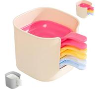 Genérico Dipping Sauce Plate and Holder, 6pcs Mini Home Kitchen Seasoning Sauce Dishes Bowls, Used to Hold Seasonings, Barbecue and Party Dinner (Multicolor)