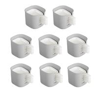 Genérico Dipping Sauce Plate and Holder Set, 6 Pcs Dipping Sauce Plates And Holder, Mini Home Kitchen Seasoning Sauces, for Soy, ketchup, Barbecue and Party Dinner, Space-Saving Design (White,8PCS)