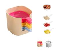 Genérico Dipping Sauce Plate and Holder Set, 6 Pcs Dipping Sauce Plates And Holder, Mini Home Kitchen Seasoning Sauces, for Soy, ketchup, Barbecue and Party Dinner, Space-Saving Design (Colorful,1PC)