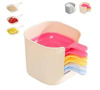 Genérico Dipping Sauce Plate and Holder Set, Dipping Sauce Plate And Holder Set, Soy, Barbecue and Party Dinner, Including 6 Counts Seasoning Dish with Storage Box for Parties (A1)