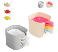 Genérico Dipping Sauce Plate and Holder Set, Dipping Sauce Plate And Holder Set, Soy, Barbecue and Party Dinner, Including 6 Counts Seasoning Dish with Storage Box for Parties (B1)