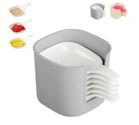 Genérico Dipping Sauce Plate and Holder Set, Dipping Sauce Plate And Holder Set, Soy, Barbecue and Party Dinner, Including 6 Counts Seasoning Dish with Storage Box for Parties (A2)