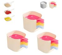 Genérico Dipping Sauce Plate and Holder Set, Dipping Sauce Plate And Holder Set, Soy, Barbecue and Party Dinner, Including 6 Counts Seasoning Dish with Storage Box for Parties (C2)