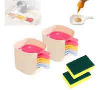Genérico Dipping Sauce Plate And Holder Set, Soy Sauce Dish, Dipping Bowls, Mini Home Kitchen Seasoning Sauce Dishes Bowls, for Ketchup, Soy, Barbecue and Party Dinner (Multicolor*2)