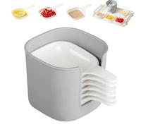 Genérico Dipping Sauce Plate & Holder Set,Dipping Sauce Plate Set, Sauces Holder, Mini Dippingbowls With Handle, For Ketchup, Soy, Barbecue And Party Dinner (1*Pcs)