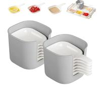 Genérico Dipping Sauce Plate & Holder Set,Dipping Sauce Plate Set, Sauces Holder, Mini Dippingbowls With Handle, For Ketchup, Soy, Barbecue And Party Dinner (2*Pcs)
