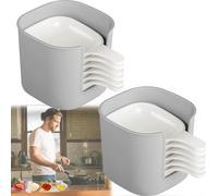 Genérico Dipping Sauce Plate & Holder Set, Multifunctional Dipping Sauce Holder, Can Be Used As Dip, Snack, Dessert, Fruit, Seasoning, Side Dish, Etc (white*2)