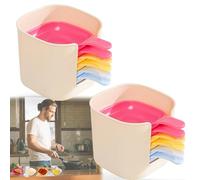 Genérico Dipping Sauce Plate & Holder Set, Multifunctional Dipping Sauce Holder, Can Be Used As Dip, Snack, Dessert, Fruit, Seasoning, Side Dish, Etc (Multicolor*2)