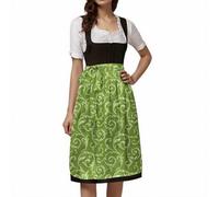 Genérico Dirndl Mujer Elegante, Dirndl Oktoberfest Plus Size, Delantal con Cordones Estampado del AlemáN Cosplay Accesorio Fiesta TemáTica BáVara Vestido Tirolesa Disfraz Tirolesa Traje TiroléS