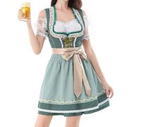 Genérico Dirndl Mujer Oktoberfest, Disfraz Tirolesa Mujer, Tradicional AlemáN El Festival La Cerveza BáVara Encaje Cosplay Atuendo Carnaval Elegante Corte Disfraz Tirolesa Vestido Tirolesa