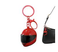 Genérico Dirt Bike Keychain - 3D Mini Helmet | Light Up Keyring