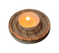 Genérico Disc Candle Holder - Vintage Decor Jewelry Tray Tray, Altar Supplies For Home, Wooden With Pentagram, Home Decor, Wedding, Wiccan Tarot
