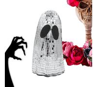 Genérico Disco Ball Ghost, Glitter Halloween Centerpiece, Sparkly Ghosts Sign Decor, Tiered Tray Ornament, Eye-Catching Table Accent for Fireplace, Mantle, Shelf, and Desk Scenes