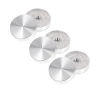 Genérico Disco de Aluminio Macizo para Tableros de Vidrio Grueso Adaptador Circular de Aluminio 40 MM M8 Paquete de 6 Unidades para Mesas de Cristal Mesas de Té y Muebles de Oficina