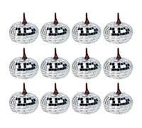 Genérico Disco Pumpkin, Silver Pumpkins, Mirror Finish Foam Lightweight Reflective Style Eye Catching, Centerpiece Harvest Decoration for Birthday, Event, Home, Halloween, Holiday 2.36x2.36 Inches