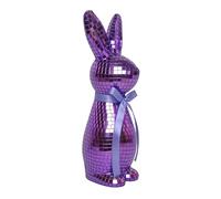 Genérico Disco Rabbit - 24x8cm Reflective Easter Rabbit Figurine Decor, Bunny Mantel Decoration, Glass Mirror Mosaic Ornament, Spring Home Holiday Party Bedroom Entryway Desk
