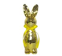 Genérico Disco Rabbit Mirror Statue, 24cm Easter Bunny Disco Ornaments for Home, Wedding, Party Decorations