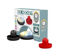 Genérico Discos de Hockey de Aire, Juego de Hockey Flotante eléctrico con 2 empujadores Rojos, Juego de Mesa portátil y para niños y Adultos, Jugador para Escolares al Aire Libre
