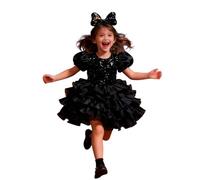 Genérico Disfarce Carnaval Menina - Vestido De Fiesta para Niñas and Shine con Mangas Abullonadas Y Falda Escalonada